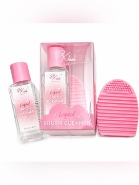 PX Look Prolux Liquid Brush Cleaner 2 oz. Makeup Cleanser Silicone Sponge Kit